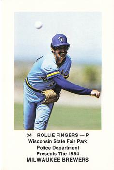 1984 Milwaukee Brewers Police - Wisconsin State Fair Park Police Department #NNO Rollie Fingers Front