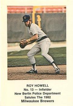 1982 Milwaukee Brewers Police - New Berlin Police Department #NNO Roy Howell Front