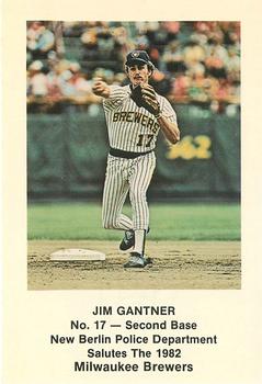 1982 Milwaukee Brewers Police - New Berlin Police Department #NNO Jim Gantner Front
