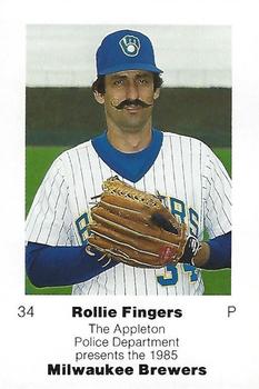 1985 Milwaukee Brewers Police - Appleton Police Department #NNO Rollie Fingers Front