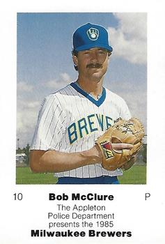 1985 Milwaukee Brewers Police - Appleton Police Department #NNO Bob McClure Front