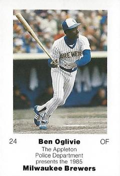 1985 Milwaukee Brewers Police - Appleton Police Department #NNO Ben Oglivie Front