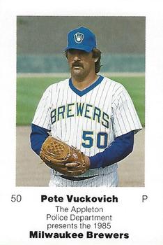 1985 Milwaukee Brewers Police - Appleton Police Department #NNO Pete Vuckovich Front