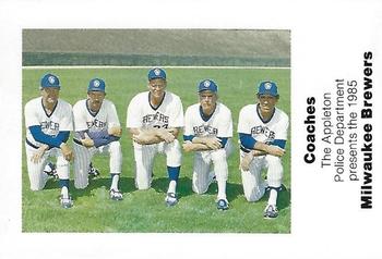 1985 Milwaukee Brewers Police - Appleton Police Department #NNO Milwaukee Brewers Coaches Front