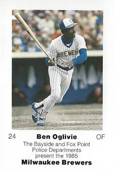 1985 Milwaukee Brewers Police - Bayside and Fox Point Police Departments #NNO Ben Oglivie Front