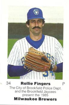 1985 Milwaukee Brewers Police - City of Brookfield Police Department and Brookfield Jaycees #NNO Rollie Fingers Front
