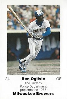 1985 Milwaukee Brewers Police - Cudahy Police Department #NNO Ben Oglivie Front