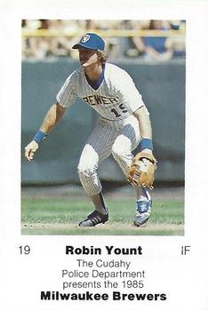 1985 Milwaukee Brewers Police - Cudahy Police Department #NNO Robin Yount Front