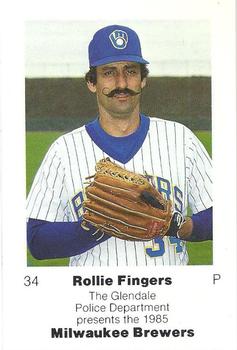 1985 Milwaukee Brewers Police - Glendale Police Department #NNO Rollie Fingers Front