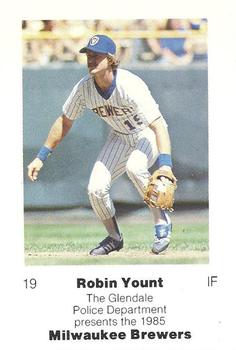 1985 Milwaukee Brewers Police - Glendale Police Department #NNO Robin Yount Front