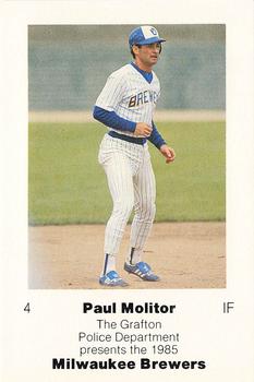 1985 Milwaukee Brewers Police - Grafton Police Department #NNO Paul Molitor Front