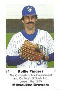 1985 Milwaukee Brewers Police - Oshkosh Police Department and Oshkosh B'Gosh, Inc. #NNO Rollie Fingers Front