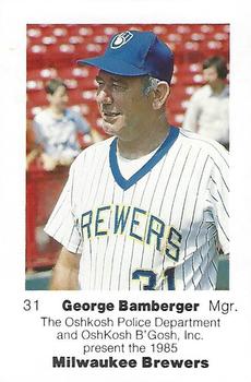 1985 Milwaukee Brewers Police - Oshkosh Police Department and Oshkosh B'Gosh, Inc. #NNO George Bamberger Front
