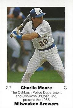 1985 Milwaukee Brewers Police - Oshkosh Police Department and Oshkosh B'Gosh, Inc. #NNO Charlie Moore Front