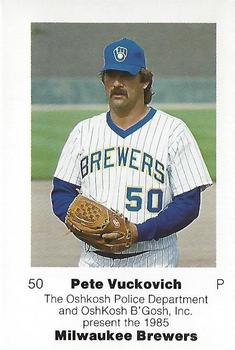 1985 Milwaukee Brewers Police - Oshkosh Police Department and Oshkosh B'Gosh, Inc. #NNO Pete Vuckovich Front