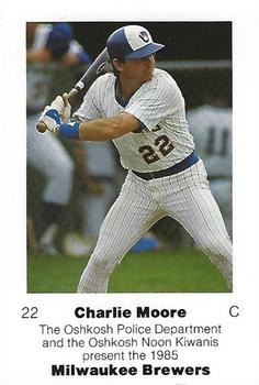 1985 Milwaukee Brewers Police - Oshkosh Police Department and Oshkosh Noon Kiwanis #NNO Charlie Moore Front