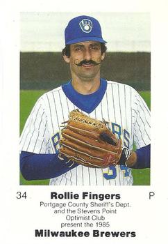1985 Milwaukee Brewers Police - Portage County Sheriff's Department, Stevens Point Optomists #NNO Rollie Fingers Front