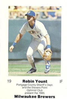 1985 Milwaukee Brewers Police - Portage County Sheriff's Department, Stevens Point Optomists #NNO Robin Yount Front
