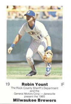 1985 Milwaukee Brewers Police - Rock County Sheriff's Department General Motors Corp Janesville #NNO Robin Yount Front