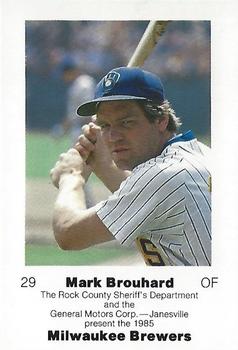 1985 Milwaukee Brewers Police - Rock County Sheriff's Department General Motors Corp Janesville #NNO Mark Brouhard Front