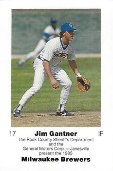 1985 Milwaukee Brewers Police - Rock County Sheriff's Department General Motors Corp Janesville #NNO Jim Gantner Front