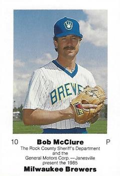 1985 Milwaukee Brewers Police - Rock County Sheriff's Department General Motors Corp Janesville #NNO Bob McClure Front