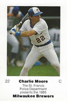 1985 Milwaukee Brewers Police - St. Francis Police Department #NNO Charlie Moore Front