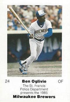 1985 Milwaukee Brewers Police - St. Francis Police Department #NNO Ben Oglivie Front