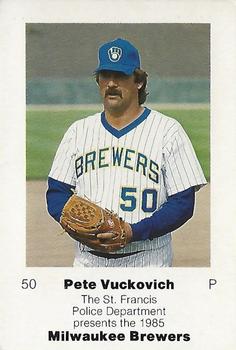 1985 Milwaukee Brewers Police - St. Francis Police Department #NNO Pete Vuckovich Front