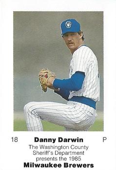 1985 Milwaukee Brewers Police - Washington County Sheriff's Department #NNO Danny Darwin Front