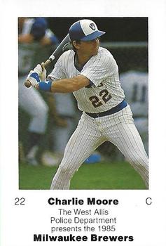 1985 Milwaukee Brewers Police - West Allis Police Department #NNO Charlie Moore Front