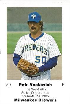 1985 Milwaukee Brewers Police - West Allis Police Department #NNO Pete Vuckovich Front
