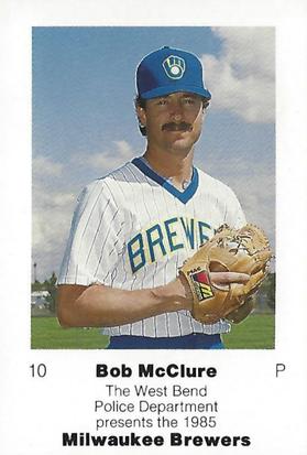 1985 Milwaukee Brewers Police - West Bend Police Department #NNO Bob McClure Front