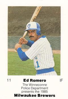 1985 Milwaukee Brewers Police - Winneconne Police Department #NNO Ed Romero Front