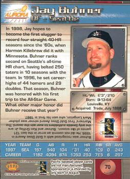 1998 Pacific Aurora #70 Jay Buhner Back