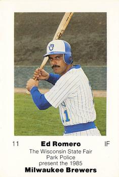 1985 Milwaukee Brewers Police - Wisconsin State Fair Park Police #NNO Ed Romero Front