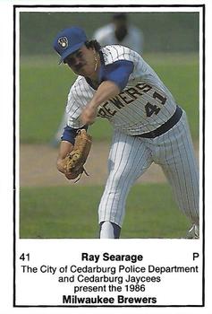1986 Milwaukee Brewers Police - City of Cedarburg PD, and Cedarburg Jaycees #NNO Ray Searage Front