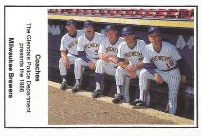 1986 Milwaukee Brewers Police - Glendale Police Department #NNO Milwaukee Brewers Coaches Front