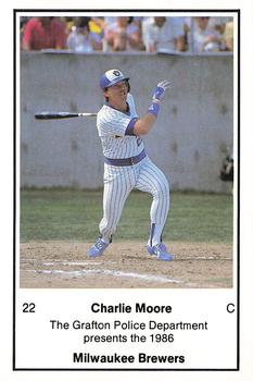 1986 Milwaukee Brewers Police - Grafton Police Department #NNO Charlie Moore Front