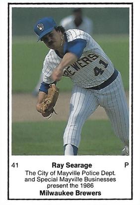 1986 Milwaukee Brewers Police - City of Mayville Police Dept. and Special Mayville Businesses #NNO Ray Searage Front