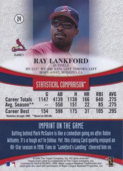 1999 Topps Gold Label - Class 1 Black #24 Ray Lankford  Back