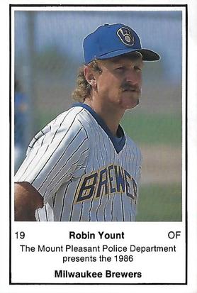 1986 Milwaukee Brewers Police - Mount Pleasant Police Department #NNO Robin Yount Front
