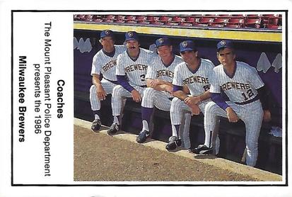 1986 Milwaukee Brewers Police - Mount Pleasant Police Department #NNO Milwaukee Brewers Coaches Front