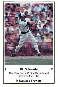 1986 Milwaukee Brewers Police - New Berlin Police Department #NNO Bill Schroeder Front