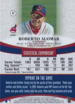 1999 Topps Gold Label - Class 1 Red #47 Roberto Alomar  Back