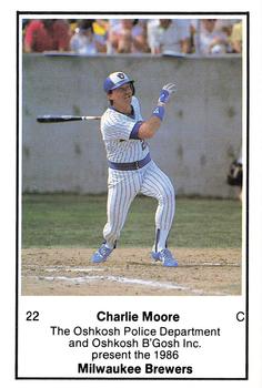 1986 Milwaukee Brewers Police - Oshkosh Police Department and Oshkosh B'Gosh Inc. #NNO Charlie Moore Front