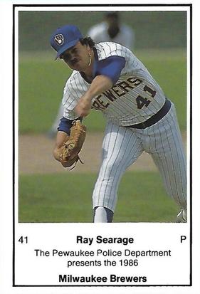 1986 Milwaukee Brewers Police - Pewaukee Police Department #NNO Ray Searage Front