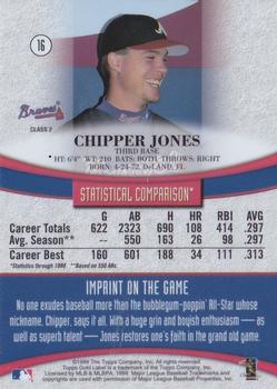 1999 Topps Gold Label - Class 2 Black #16 Chipper Jones Back