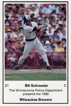 1986 Milwaukee Brewers Police - Winneconne Police Department #NNO Bill Schroeder Front