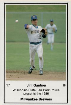 1986 Milwaukee Brewers Police - Wisconsin State Fair Park Police #NNO Jim Gantner Front